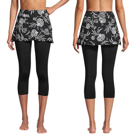 Land's End Women's Chlorine Resistant High Waisted Modest Swim Legging Sz L NWT - Picture 1 of 5